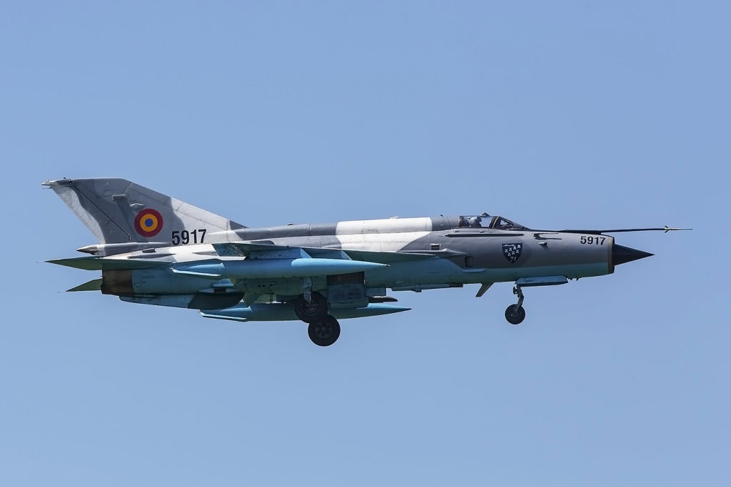 Acidente com MiG-21 Fishbed romeno. A aeronave perdida foi o RoAF 5917 (Foto: Laki Photography)