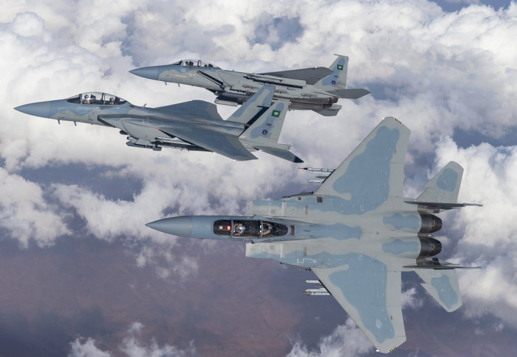 Sauditas apostam suas esperanças no GCAP como o sucessor de sua F-15C/D Eagle da RSAF, uma frota que deve ser desativada em 15 anos. Foto: RSAF.