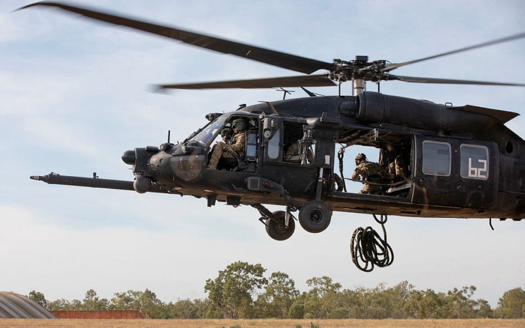 Imagens da Talisman Sabre 2021. Black Hawk Australian Army (Foto: MD Australian).