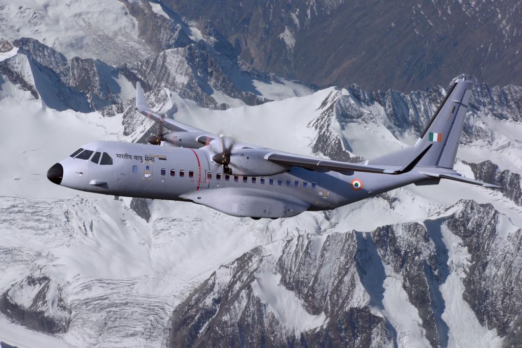 Índia confirma a compra de 56 C295. Arte mostra como serão os futuros C295M da IAF (Arte: Airbus).