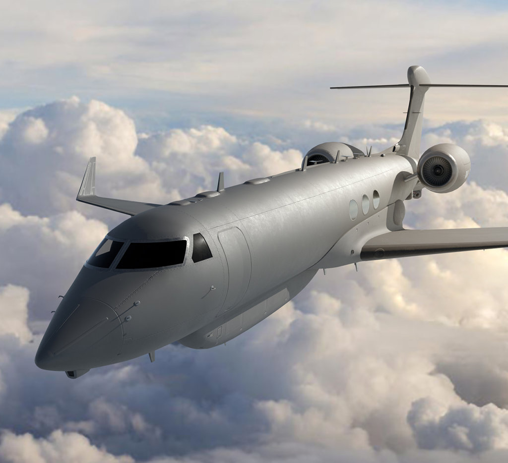 O primeiro EC-37B deverá ser entregue a USAF em 2022. Ao todo dez aeronaves foram encomendadas (Arte: USAF).