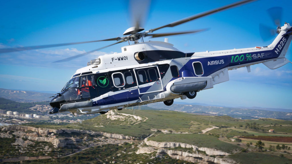 Airbus: H225 voa com combustível de aviação 100% sustentável (Foto: Airbus Helicopters).