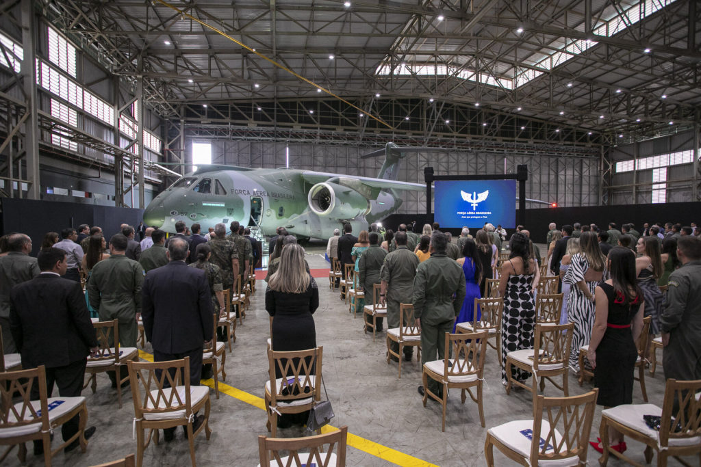 Esquadrão Zeus recebeu o 5º KC-390 durante a cerimônia do seu aniversário (Foto: FAB).