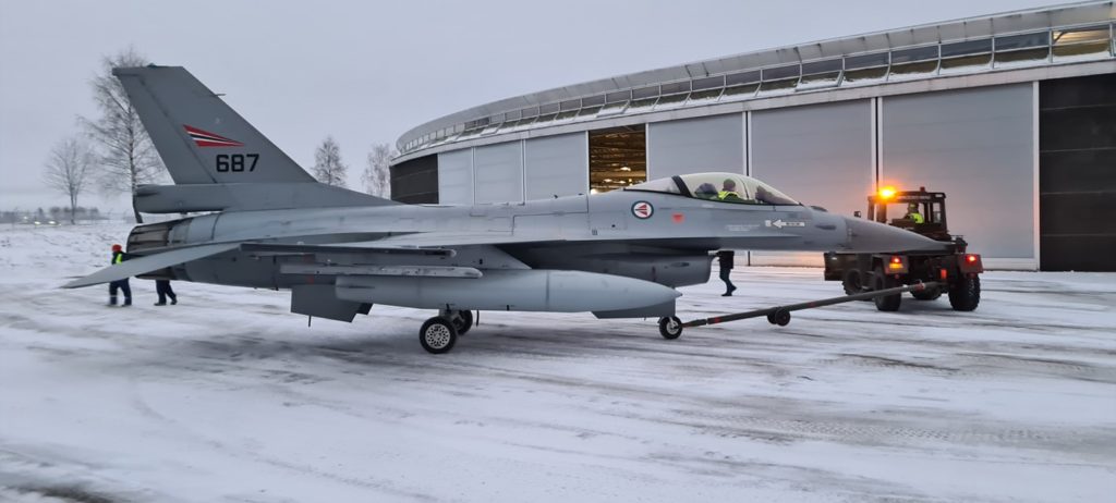 F-16 norueguês é preservado no museu da RNoAF. O F-16AM RNoAF 687 foi preservado (Laurenz_Edelman via Flysamlingem Forsvarets).