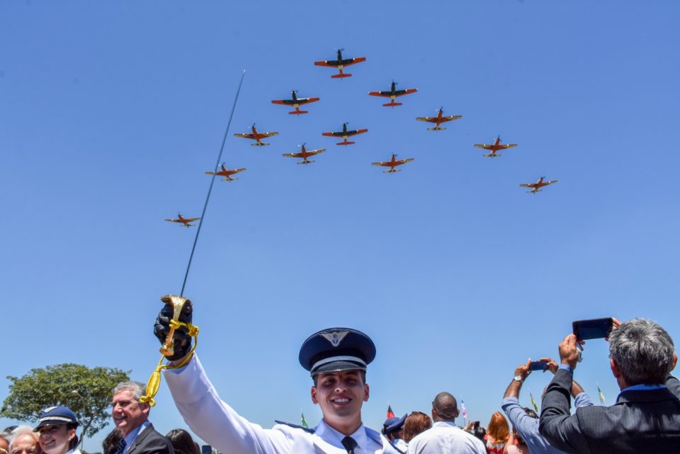 Cadetes Da Academia Da Força Aérea Com O Nome Do Professor N E