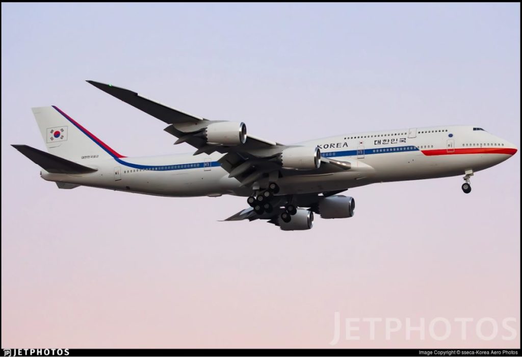 Novo 747 presidencial da Coreia do Sul entra em serviço (Foto: Sseca - Korean Aero Photos, via Jetphotos).