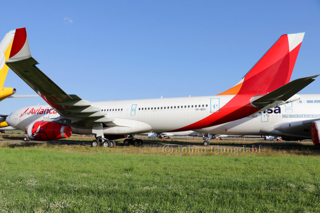 Airbus A330-200 ex.Avianca Brasil PR-OCK, armazenado na Espanha (Foto: Johan Ljungdahl).