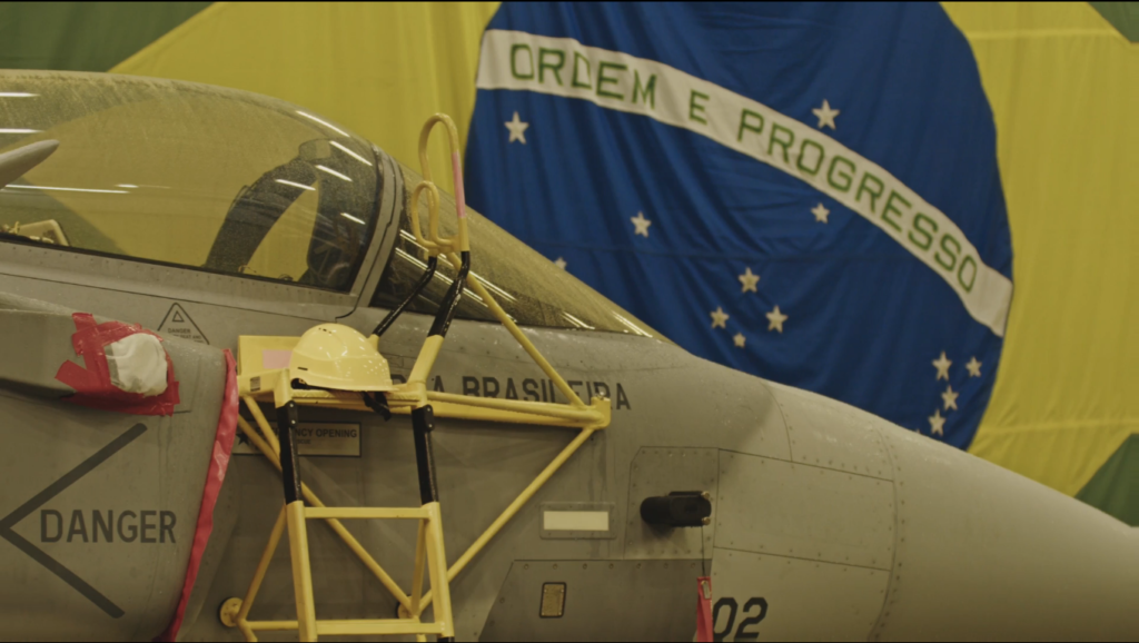 Saab divulga vídeo da chegada dos dois primeiros F-39E do 1º GDA (foto: Saab).