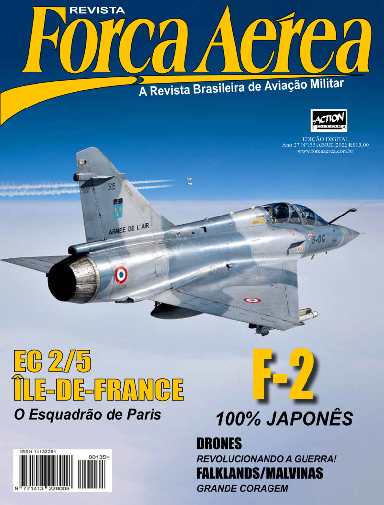 A edição de abril da Revista de Aviação Miliar Brasileira traz a história do EC 2/5 — Ilê de France do Armée de l'Air et de l'Espace.