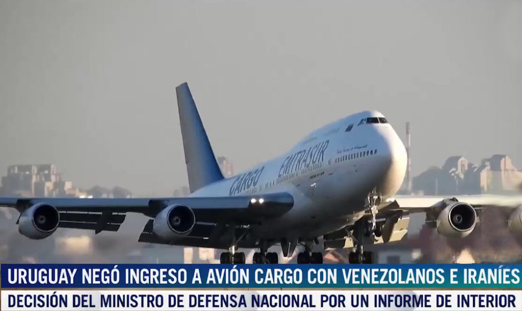 Ministro da Defesa do Uruguai negou pouso do 747 da EMTRASUR no país (Foto/reprodução: 60Tele).