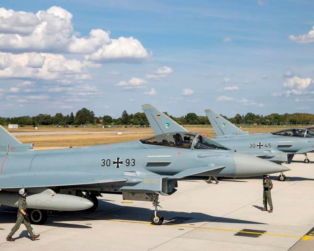 Luftwaffe rumo a Rapid Pacific 2022. Saída da Base Aérea de Neuburg em 15 de agosto (Foto: Luftwaffe).