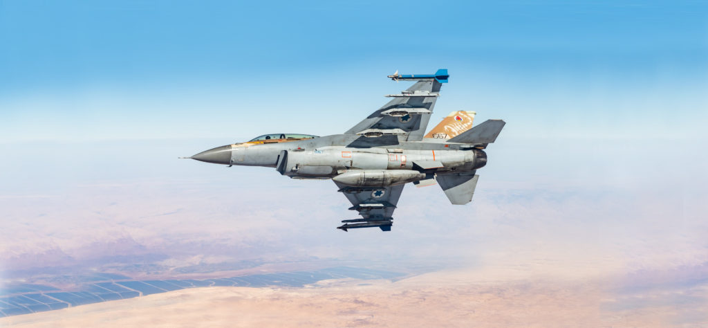 Ataque a Israel: Defesa aérea custou US$ 1,30 a 1,35 bilhão. Caças como o F-16D/I foram usados para interceptar drones e míssies. Foto: IDF/IAF.