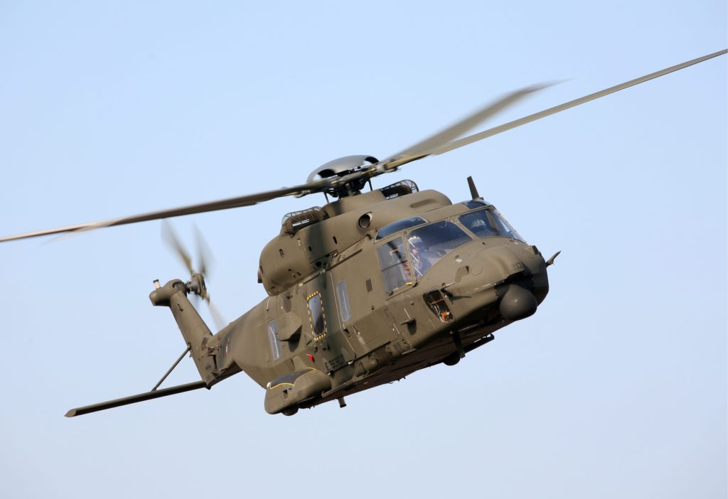 O Exército Italiano é um dos maiores operadores do NH90, com 60 unidades recebidas (Foto: Leonardo).
