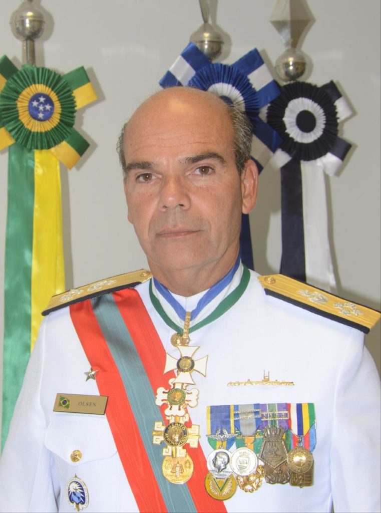 Novo Comandante da Marinha do Brasil, Almirante de Esquadra Marcos Sampaio Olsen (Foto: Marinha do Brasil).
