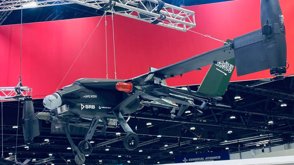 Collins e SRB vão desenvolver um UAS na Arábia Saudita. O Aqaid M2DO é um dos principais drones de combate desenvolvido pela SRB (Foto: SRB).