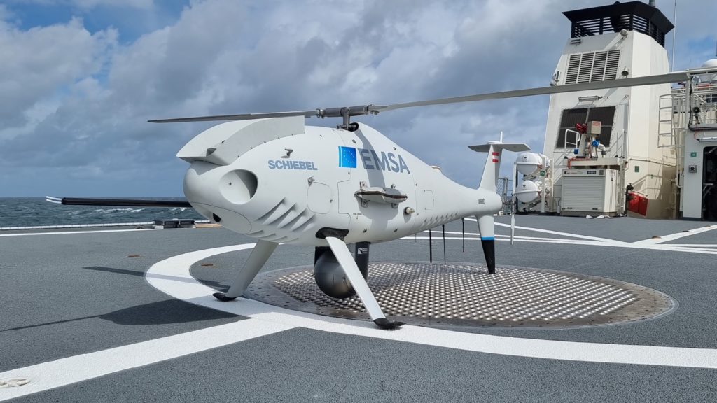 Schiebel Camcopter S-100 monitora emissões de enxofre no Mar do Norte (Foto: Schiebel).