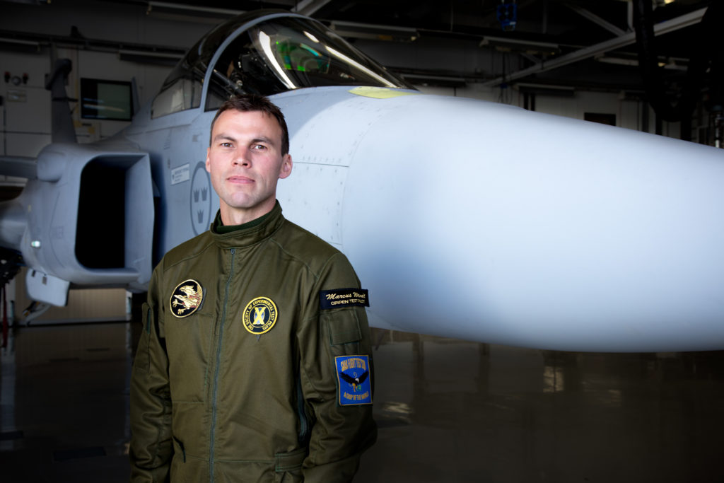 Piloto de testes da Saab é o próximo sueco no espaço. Marcus Wandt será o novo astronauta sueco (Foto: Saab).