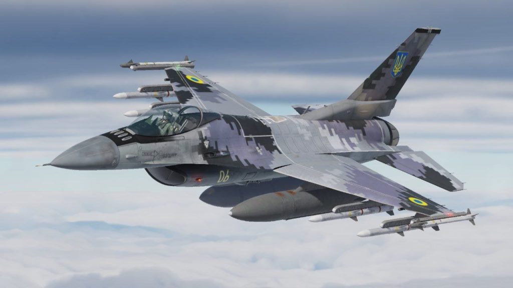 Ucrânia espera receber F-16 nos próximos dias e estuda bunkers subterrâneos para protegê-los (Imagem retocada digitalmente).