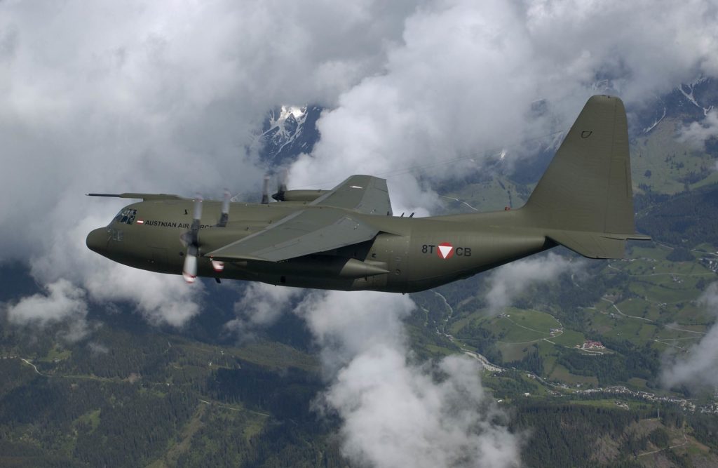Áustria escolhe o Embraer C-390 Millennium. Avião da Embraer irá substituir três C-130K adquiridos da RAF em 2003. Foto: MoD Áustria.