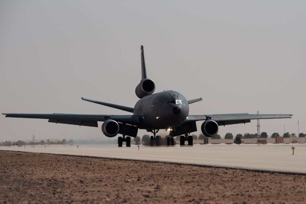 KC-10 realiza última missão de combate. Foto: USAF/Sargento Alexander Frank.