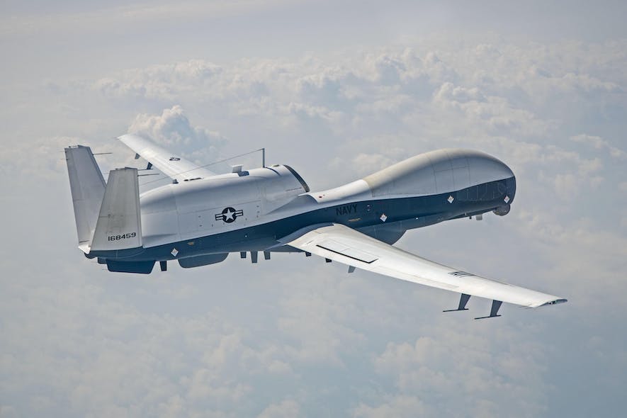 La Marina de los EE.UU.  UU.  actualizará los vehículos aéreos tripulados MQ-4C Triton a la versión SIGINT.  Foto: Northrop Grumman.