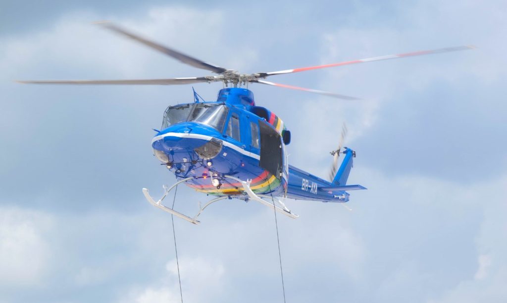 Acidente com helicóptero das Forças de Defesa da Guiana (Foto: GDF).
