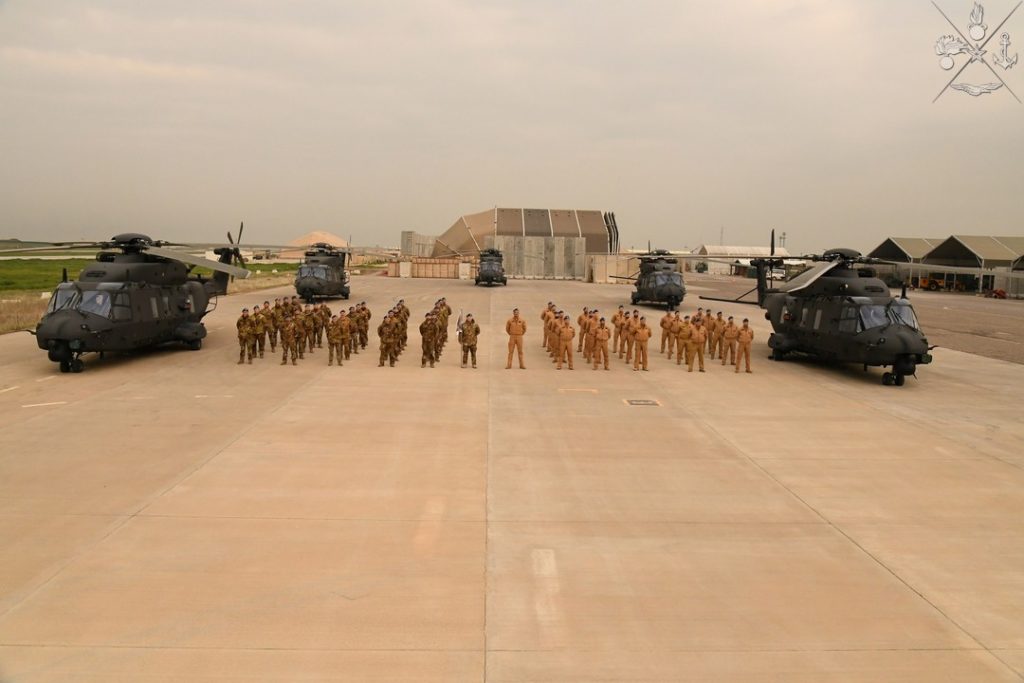 Helicópteros NH90 do Exército Italiano atingem 5 mil horas de voo no Iraque (Fotos: MD Itália).