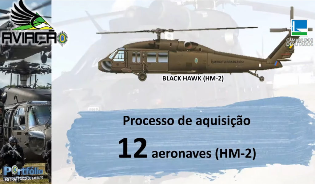 Exército está comprando 12 helicópteros UH-60M Black Hawk (Fonte: EB).