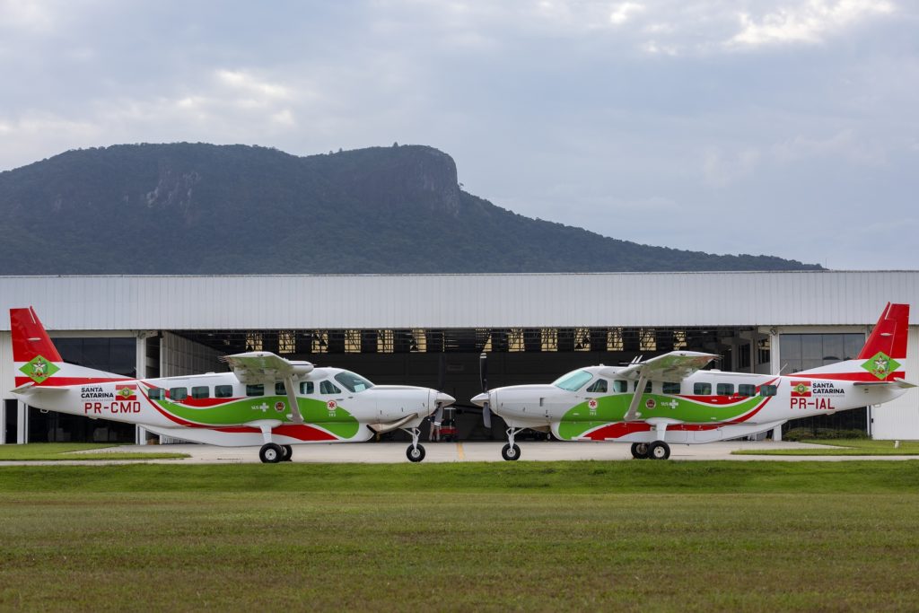 Saúde de Santa Catarina recebe dois Cessna Grand Caravan (Fotos: Estado de Santa Catarina).